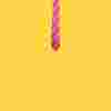 A pink striped school tie on a yellow background