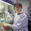 Jo K Perry in the lab